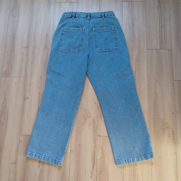 On 34th Macy's Wide Leg Carpenter Jeans Blue Denim Size 6 Y2K Inspired - Picture 7 of 10